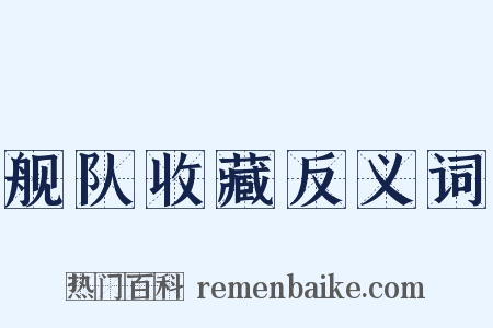 舰队收藏反义词是什么意思的图片